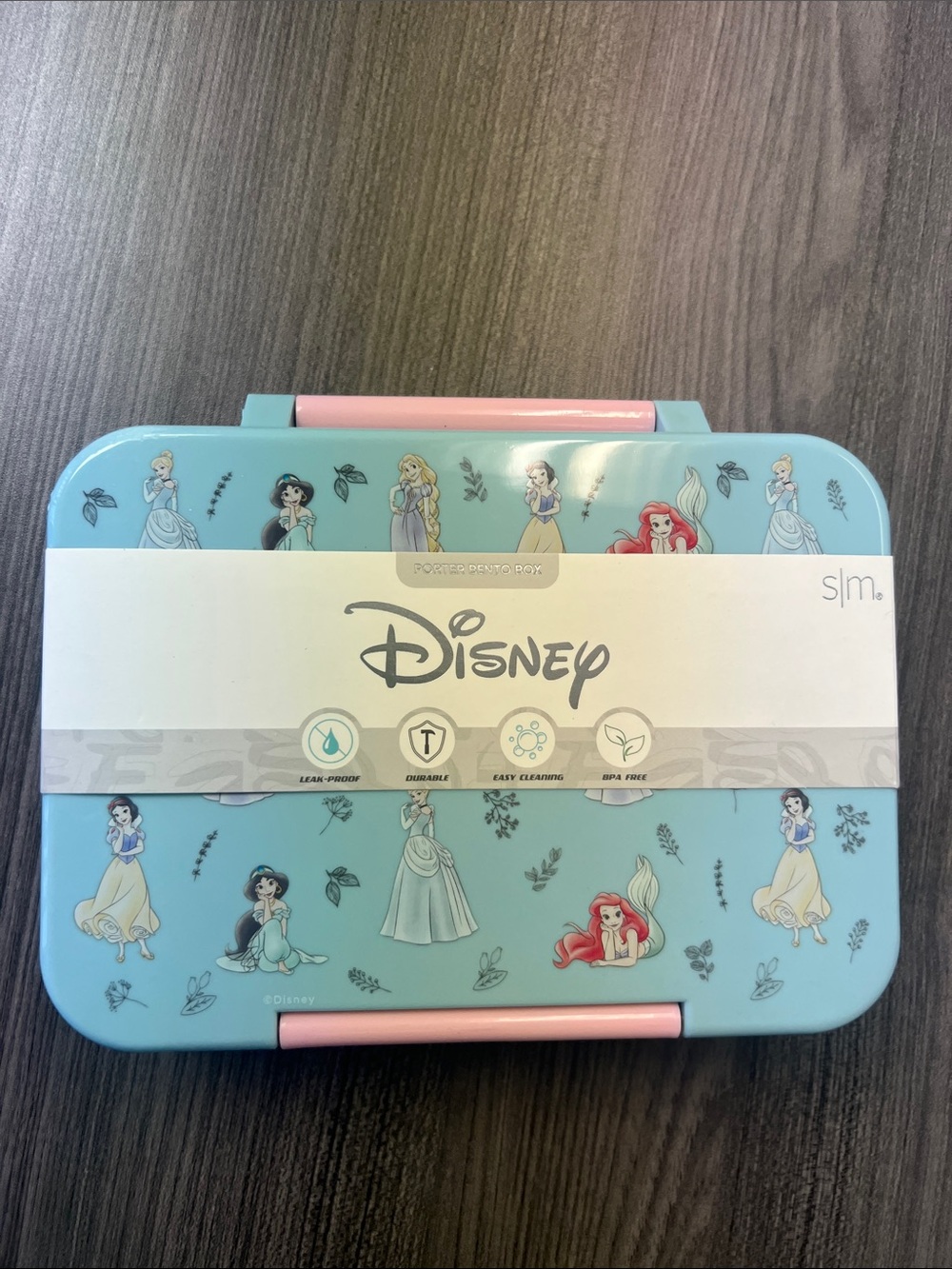 NWT Simple Modern Disney Princess Porter Bento Box Kids Lunch Box Blue